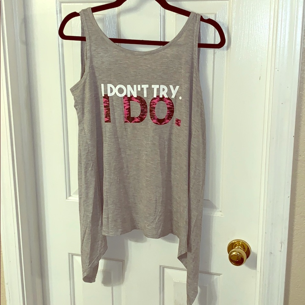 Athletic wear tank with open back